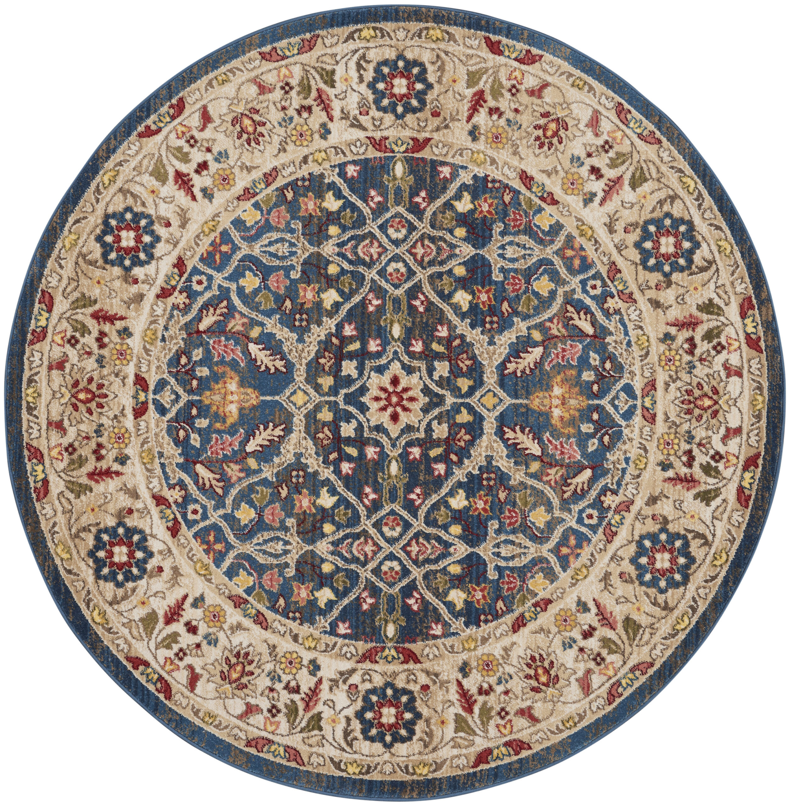 Nourison Karisma KAR03 Blue Ivory Area Rug