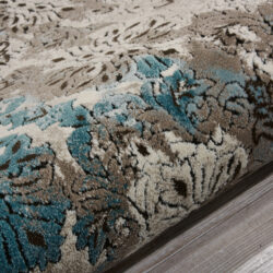 Alternative view of Nourison Karma KRM05 Ivory/Blue Area Rug