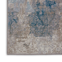 Alternative view of Nourison Karma KRM07 Ivory/Light Blue Area Rug