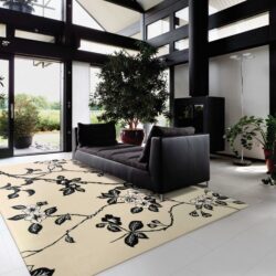 Alternative view of Nourison Modern Elegance LH08 Black White Area Rug