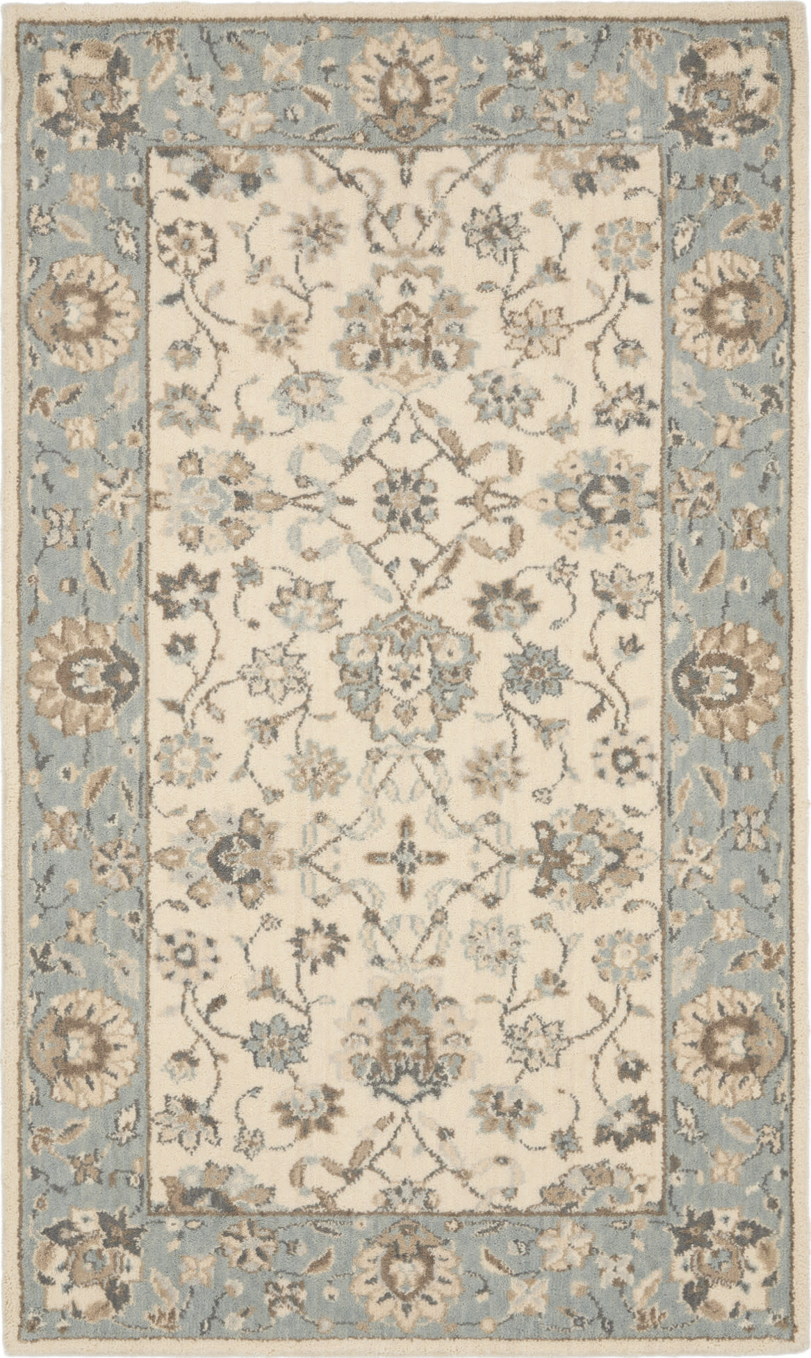 Nourison Living Treasures LI16 Ivory Aqua Area Rug
