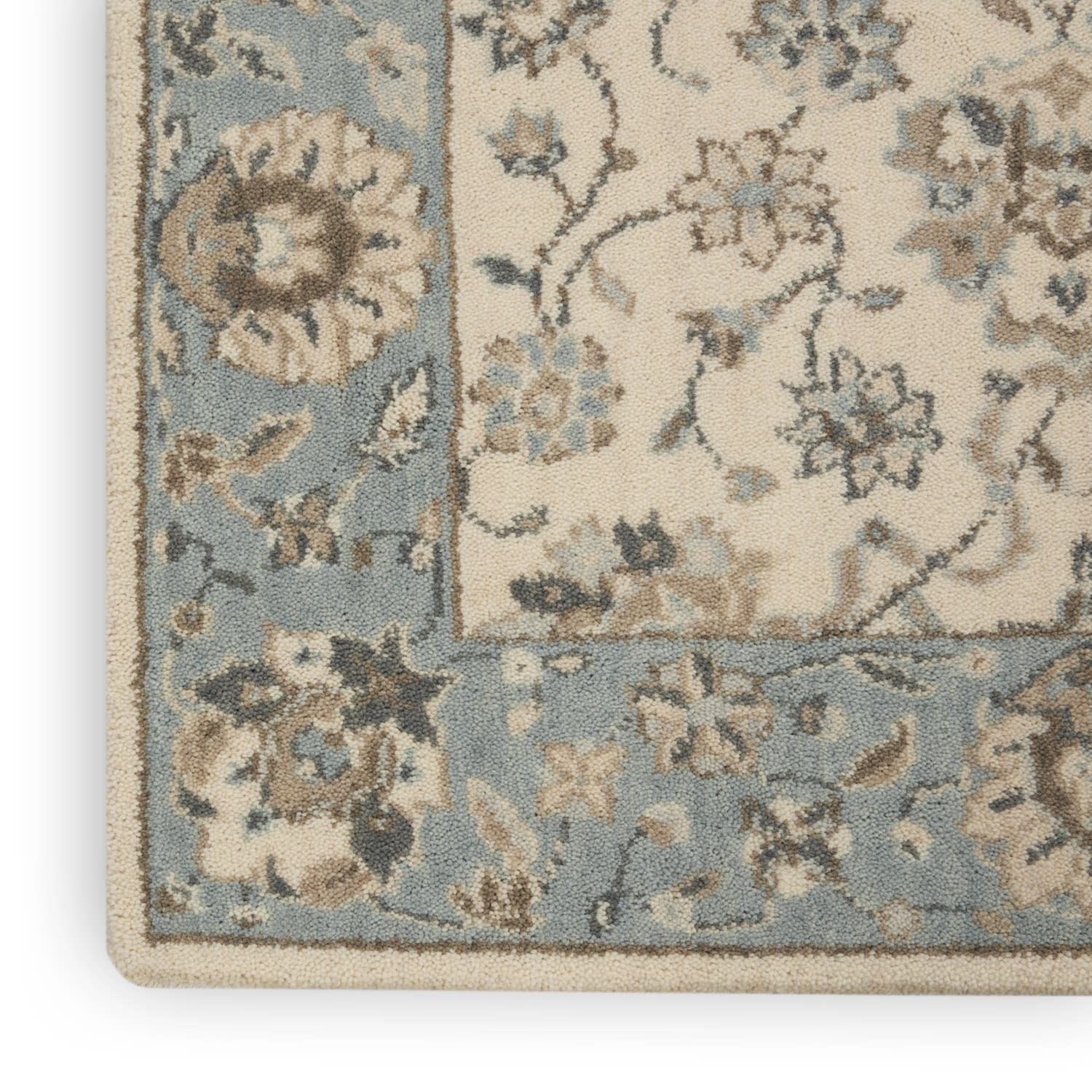Nourison Living Treasures LI16 Ivory Aqua Area Rug - Image 2