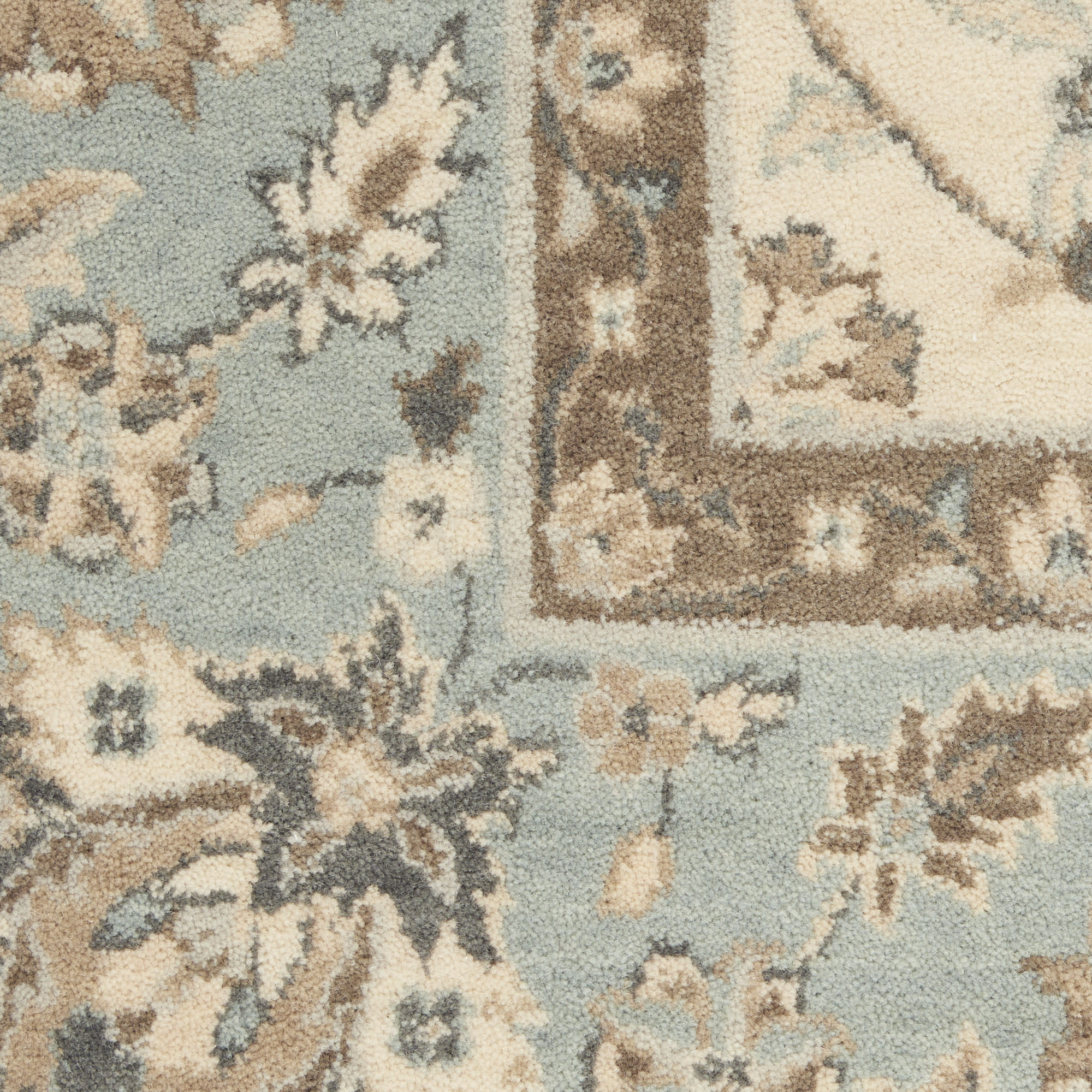 Nourison Living Treasures LI16 Ivory Aqua Area Rug - Image 4