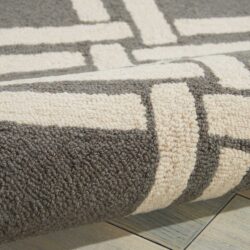Alternative view of Nourison Linear LIN04 Grey Ivory Area Rug