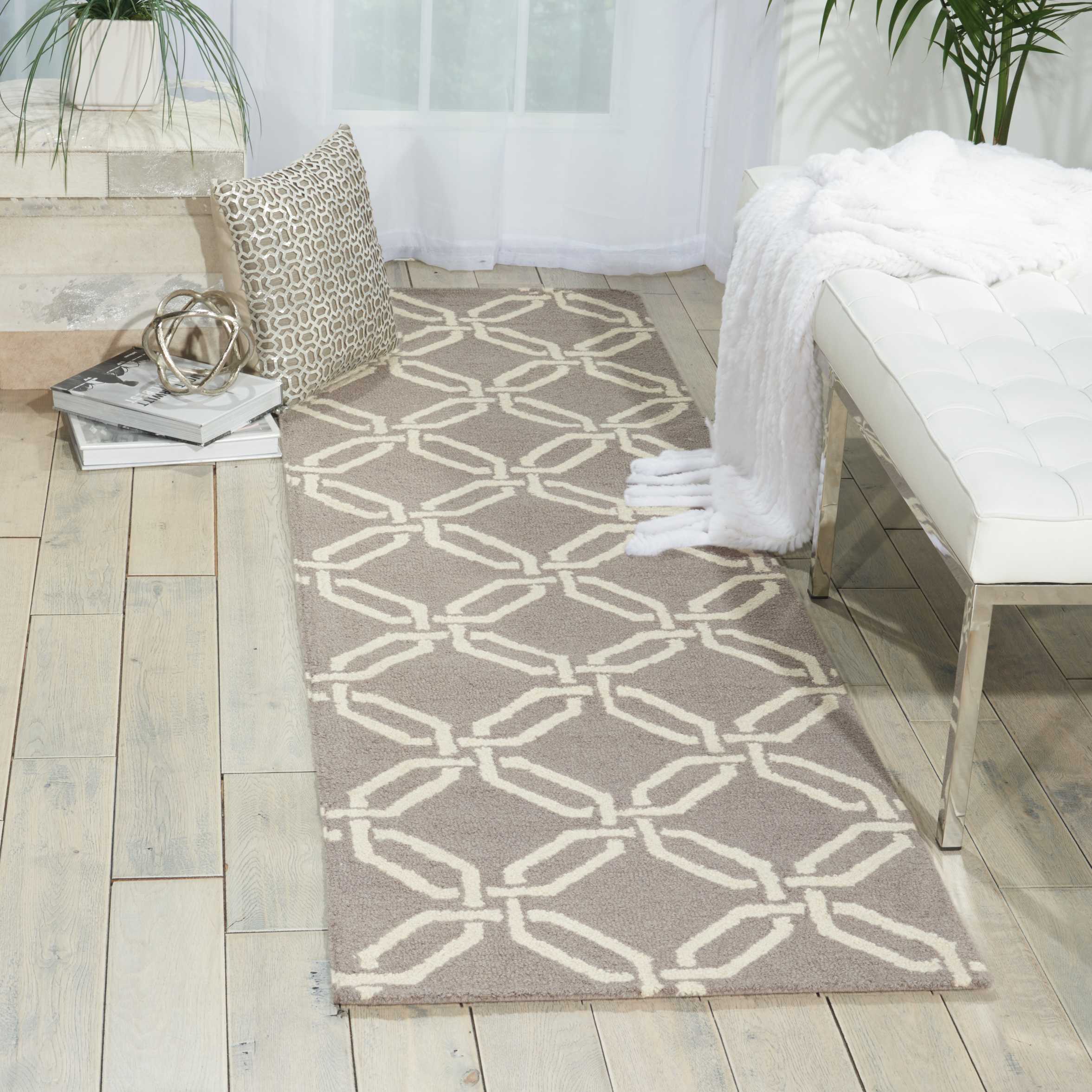 Nourison Linear LIN08 Silver Area Rug - Image 3