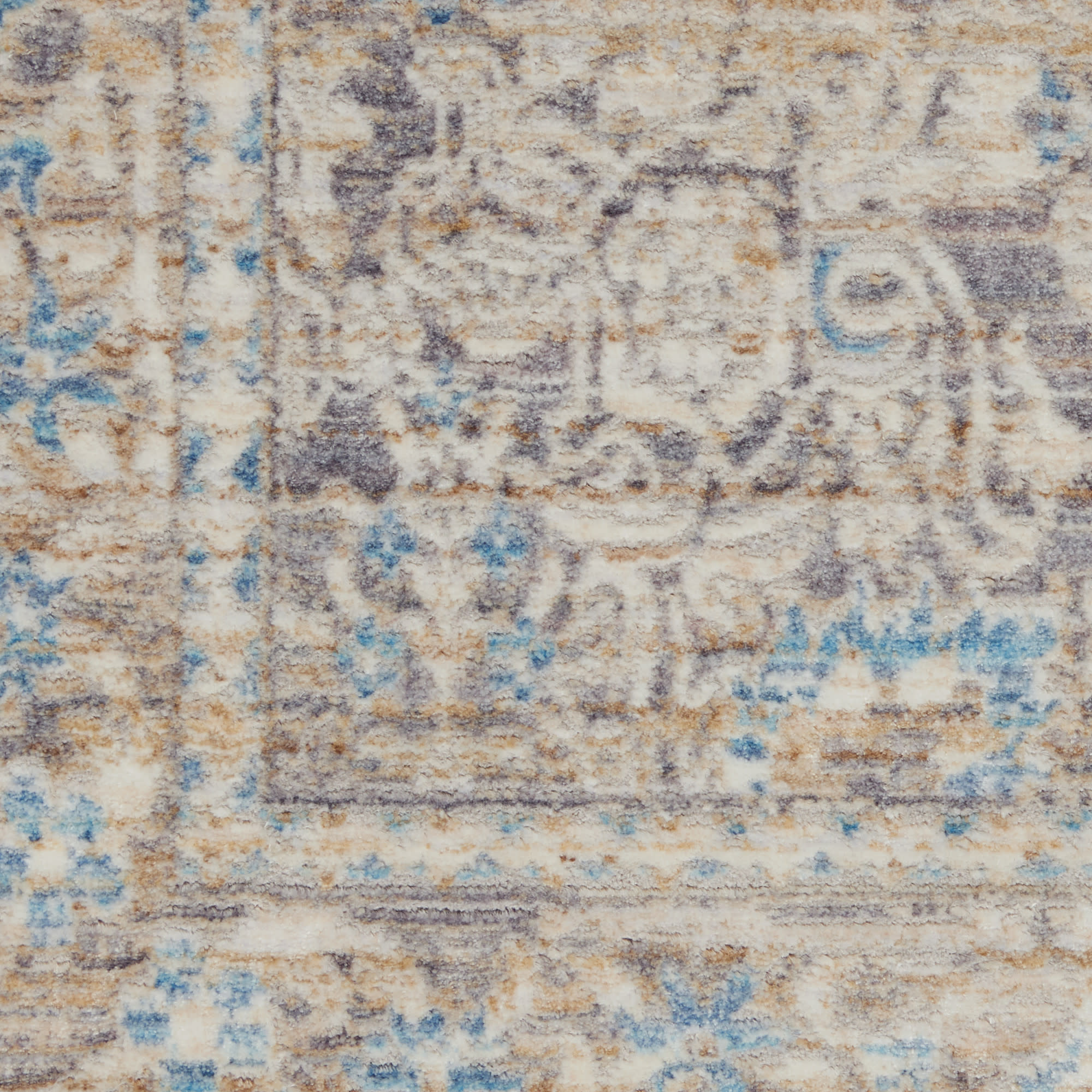 Nourison Lustrous Weave LUW01 Ivory Blue Area Rug - Image 4