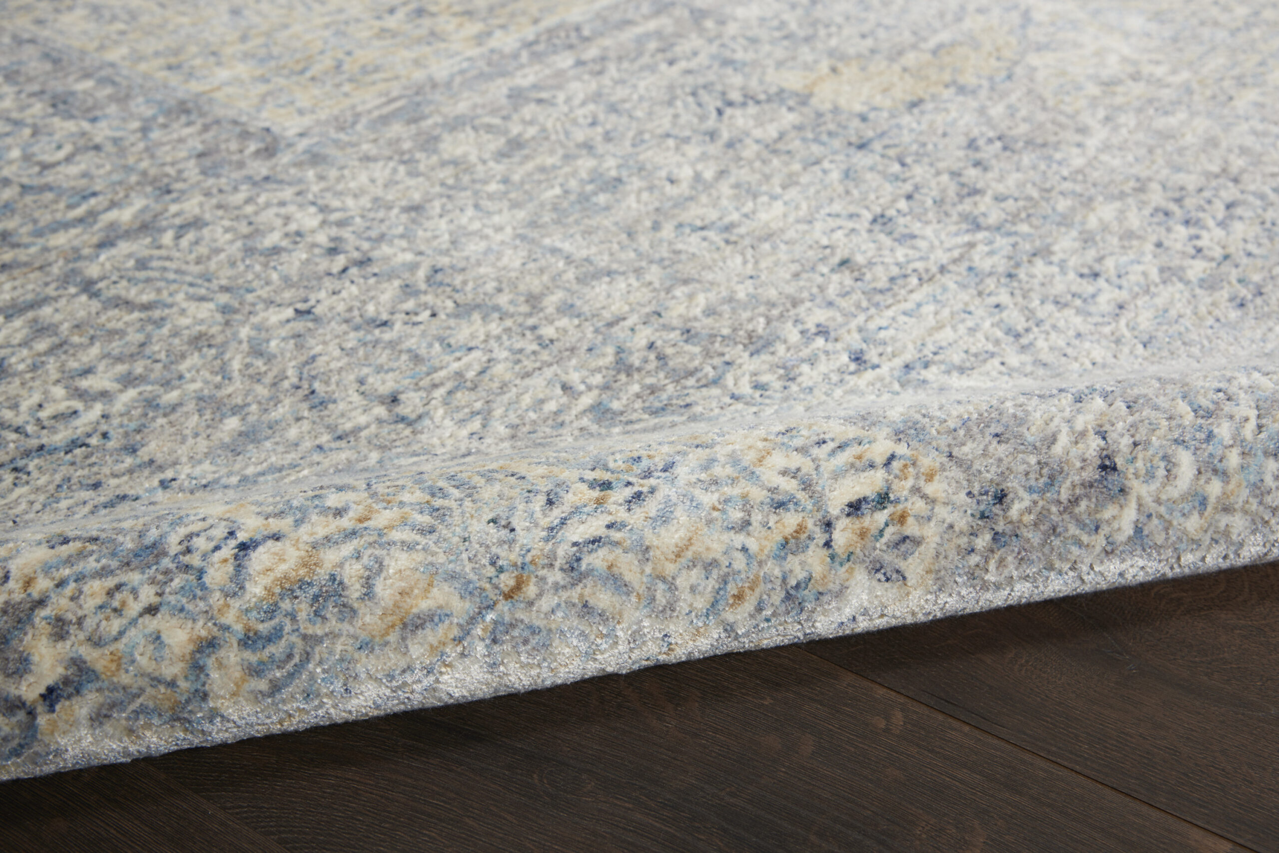 Nourison Lustrous Weave LUW04 Blue Grey Area Rug - Image 3