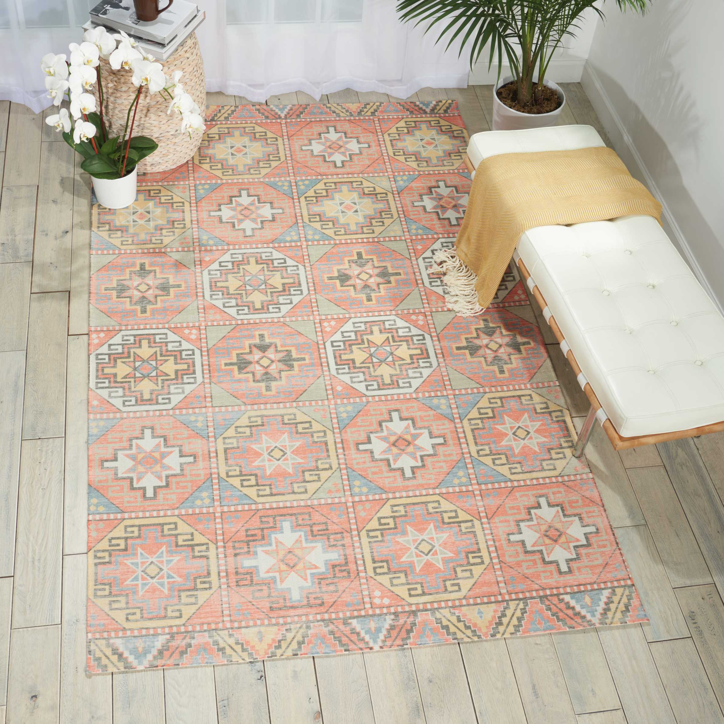 Nourison Madera MAD01 Light Orange Area Rug - Image 3