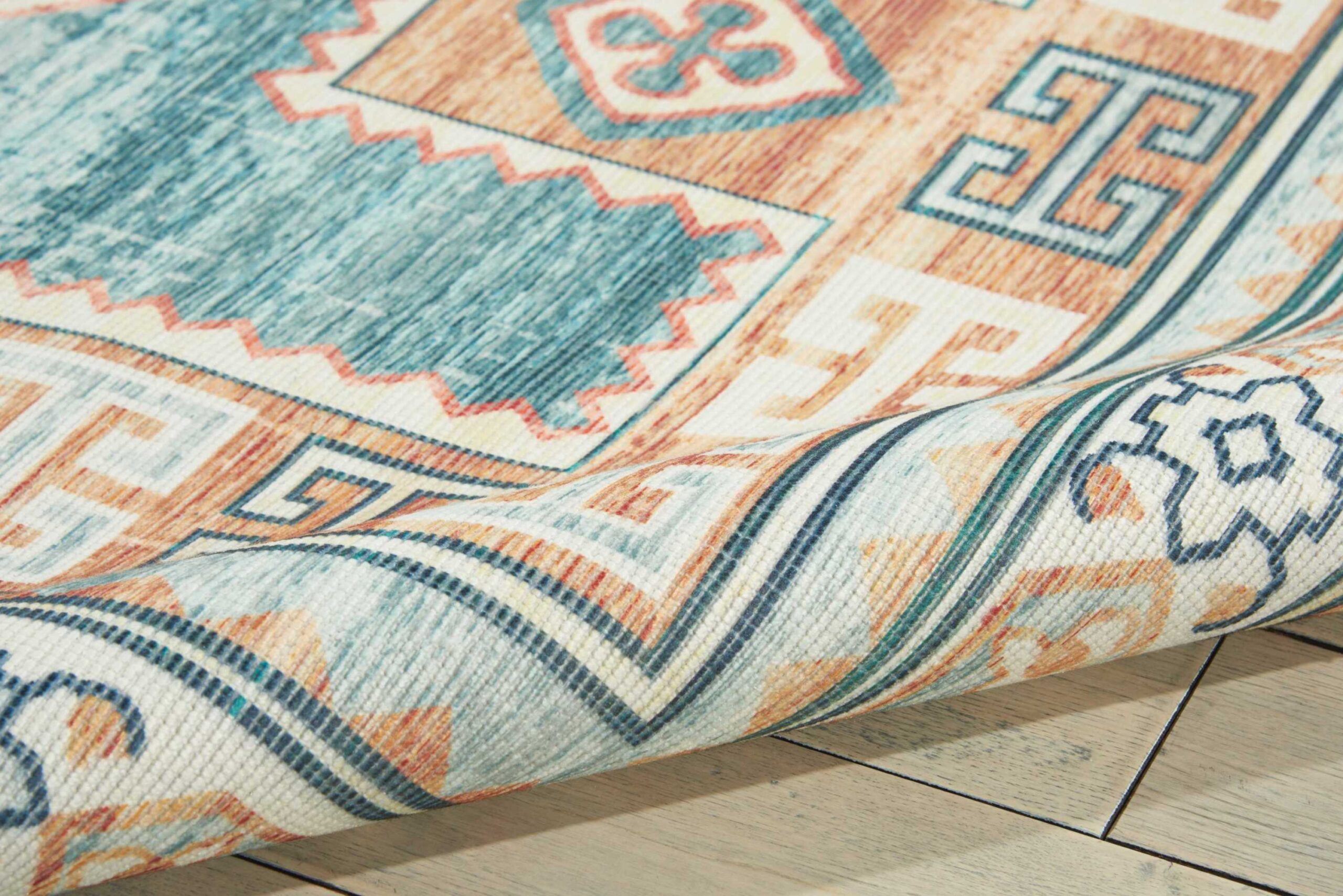 Nourison Madera MAD04 Teal Green Area Rug - Image 2