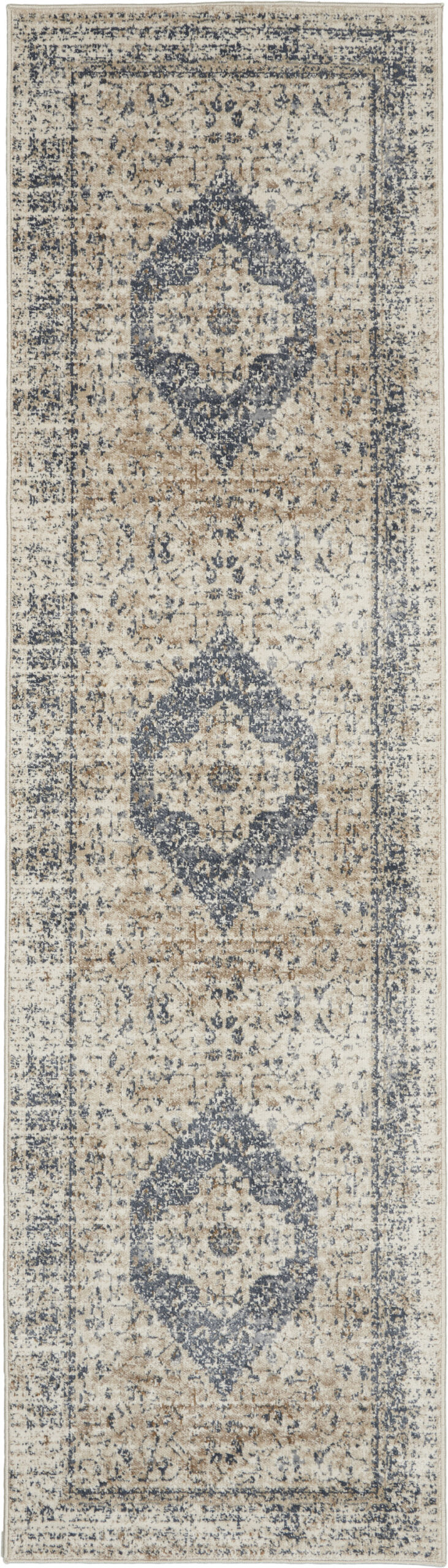 Nourison Malta MAI11 Ivory/Blue Area Rug