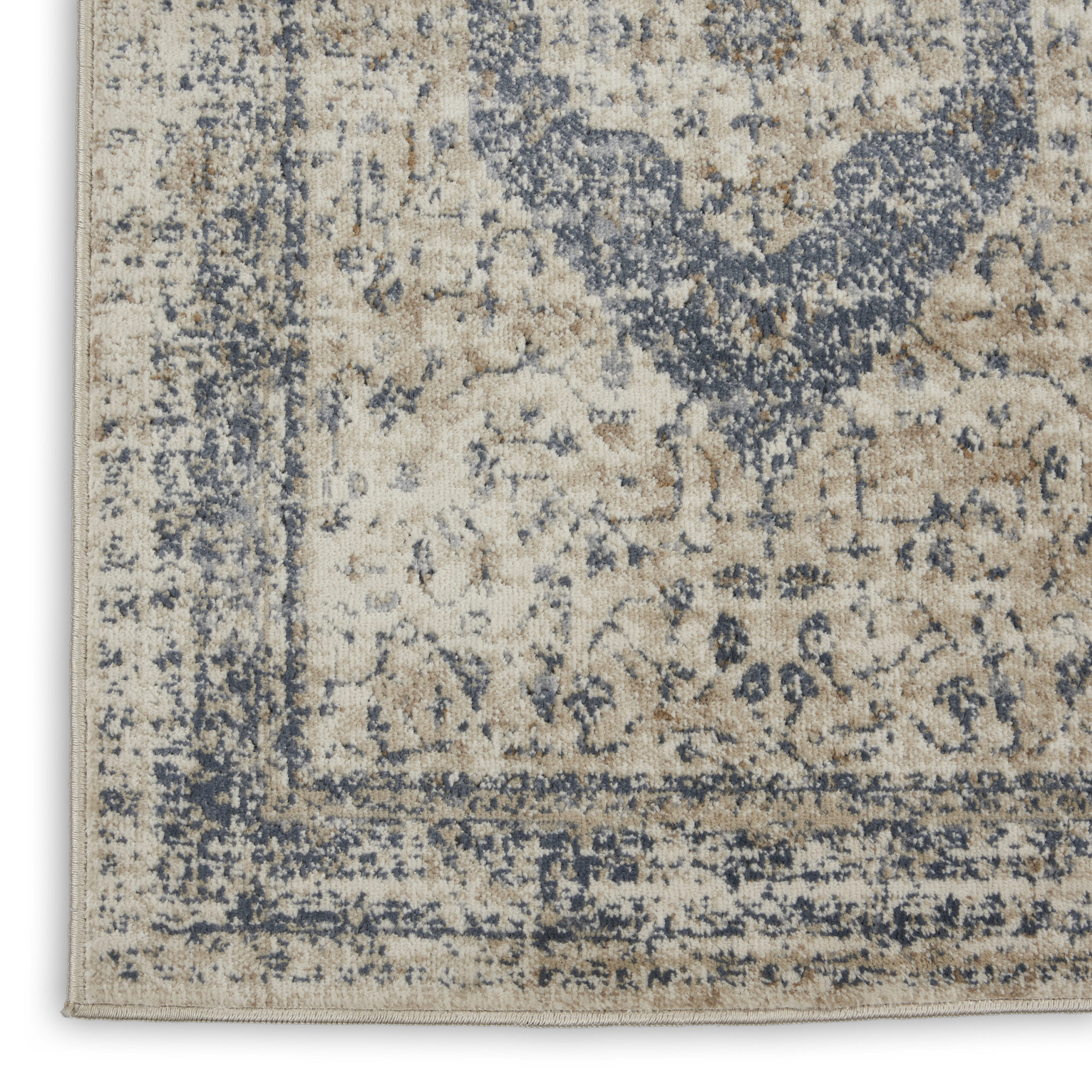 Nourison Malta MAI11 Ivory/Blue Area Rug - Image 2