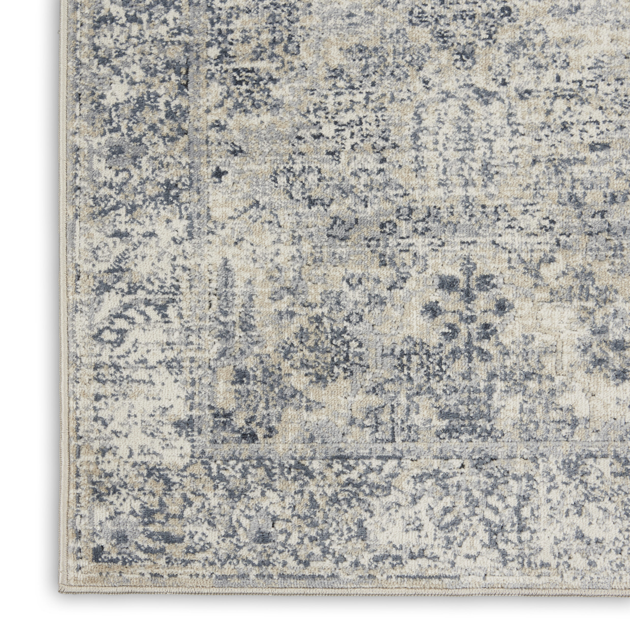 Nourison Malta MAI12 Ivory/Blue Area Rug - Image 2