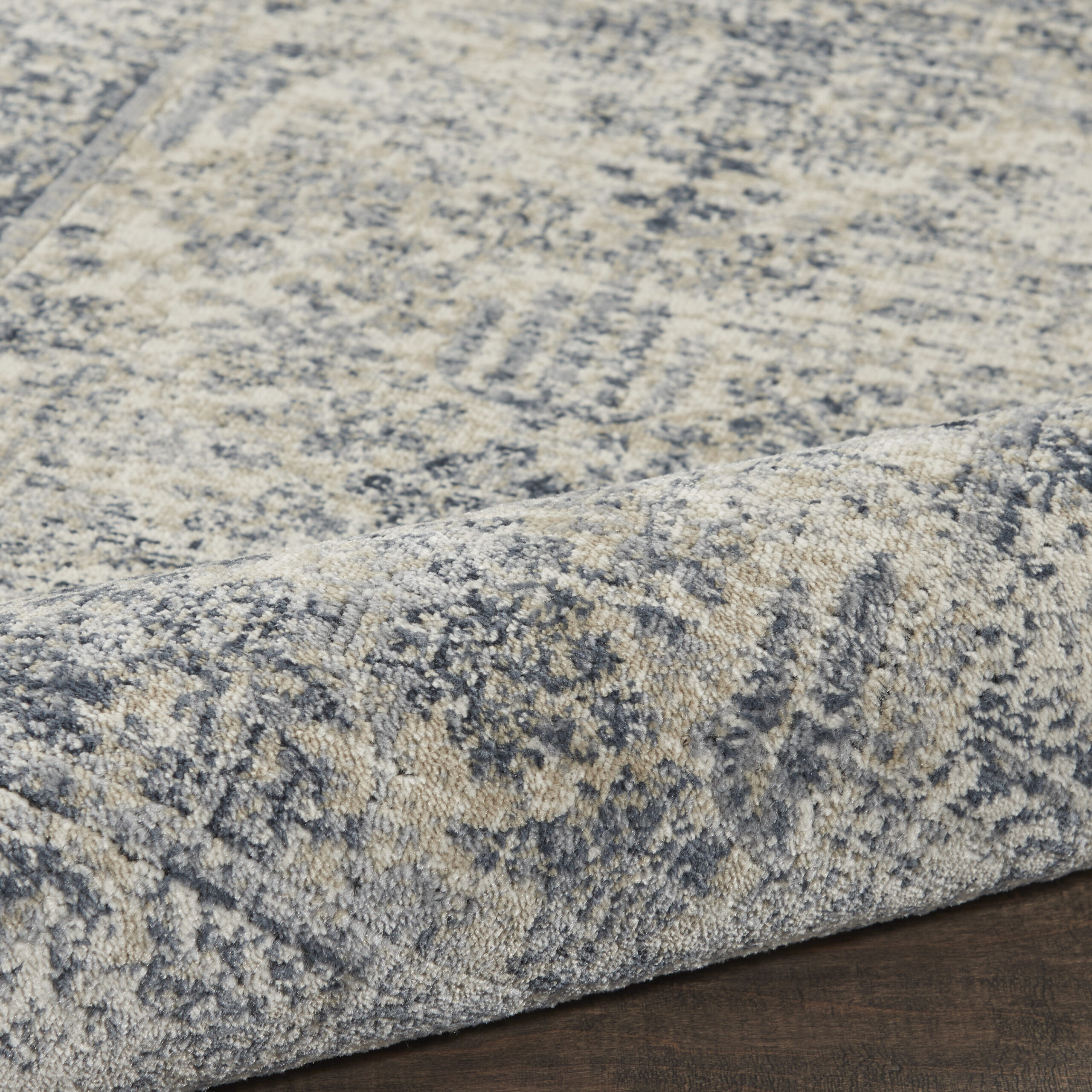 Nourison Malta MAI12 Ivory/Blue Area Rug - Image 3