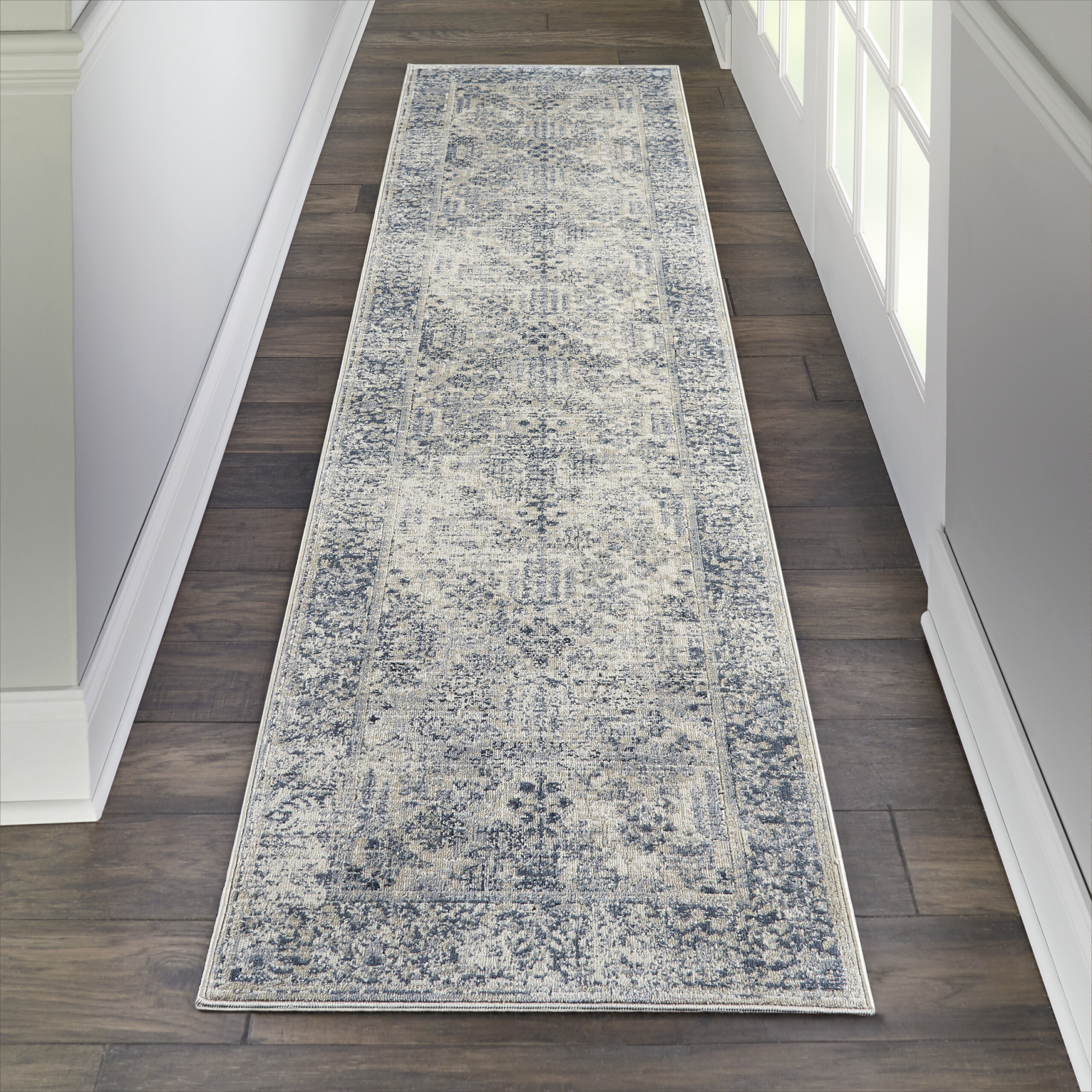 Nourison Malta MAI12 Ivory/Blue Area Rug - Image 5