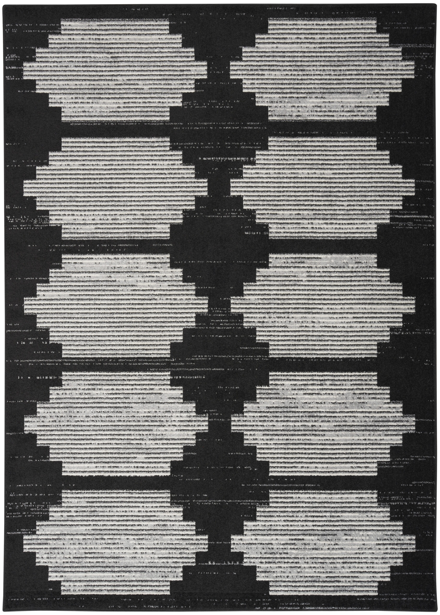 Nourison Modern Passion MDP01 Black Grey Area Rug