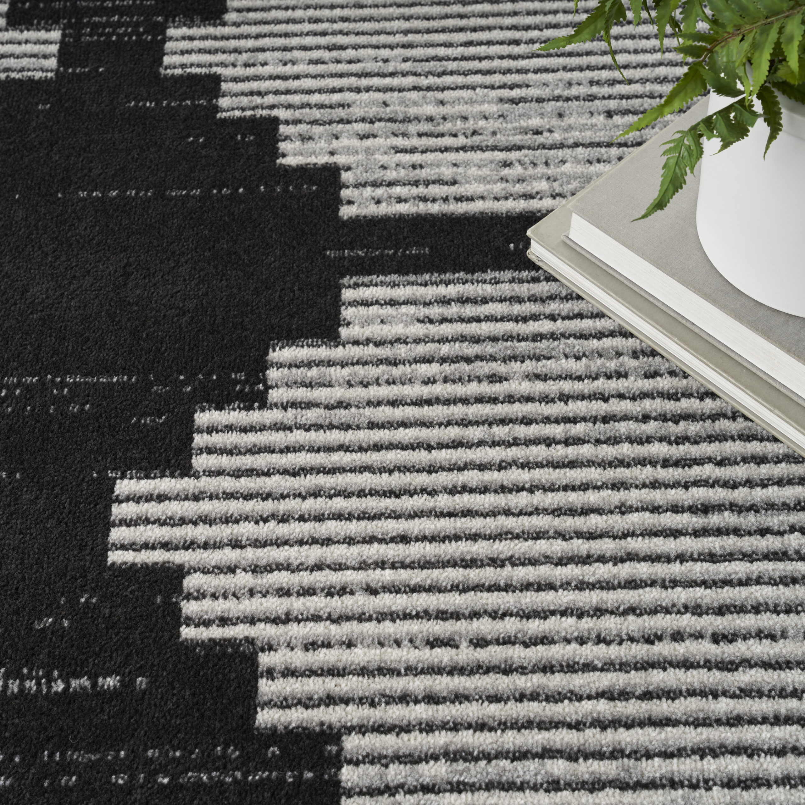Nourison Modern Passion MDP01 Black Grey Area Rug - Image 6