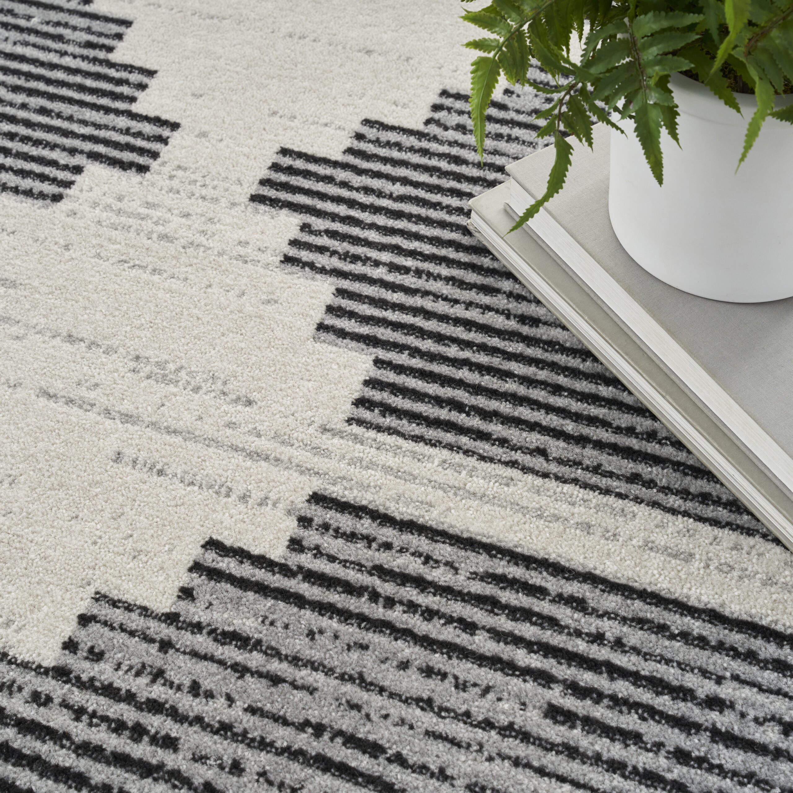 Nourison Modern Passion MDP01 Ivory Grey Area Rug - Image 6