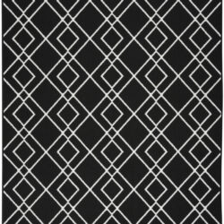 Nourison Modern Lines MOL01 Black Area Rug
