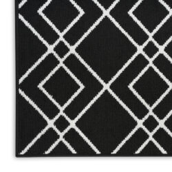 Alternative view of Nourison Modern Lines MOL01 Black Area Rug