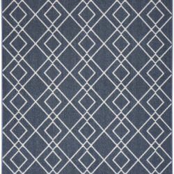 Nourison Modern Lines MOL01 Denim Area Rug