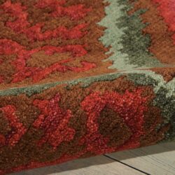 Alternative view of Nourison Tahoe MTA06 Brown Red Area Rug