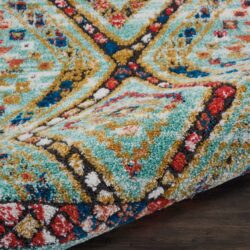 Alternative view of Nourison South Western NAV02 Aqua Area Rug