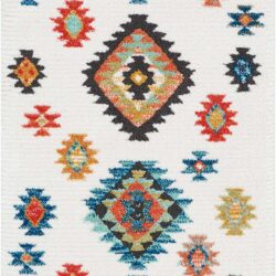Nourison South Western NAV07 White Area Rug
