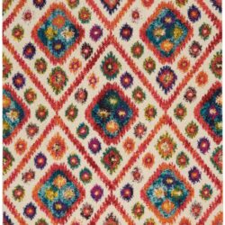 Nourison Nomad NMD03 Ivory Pink Area Rug