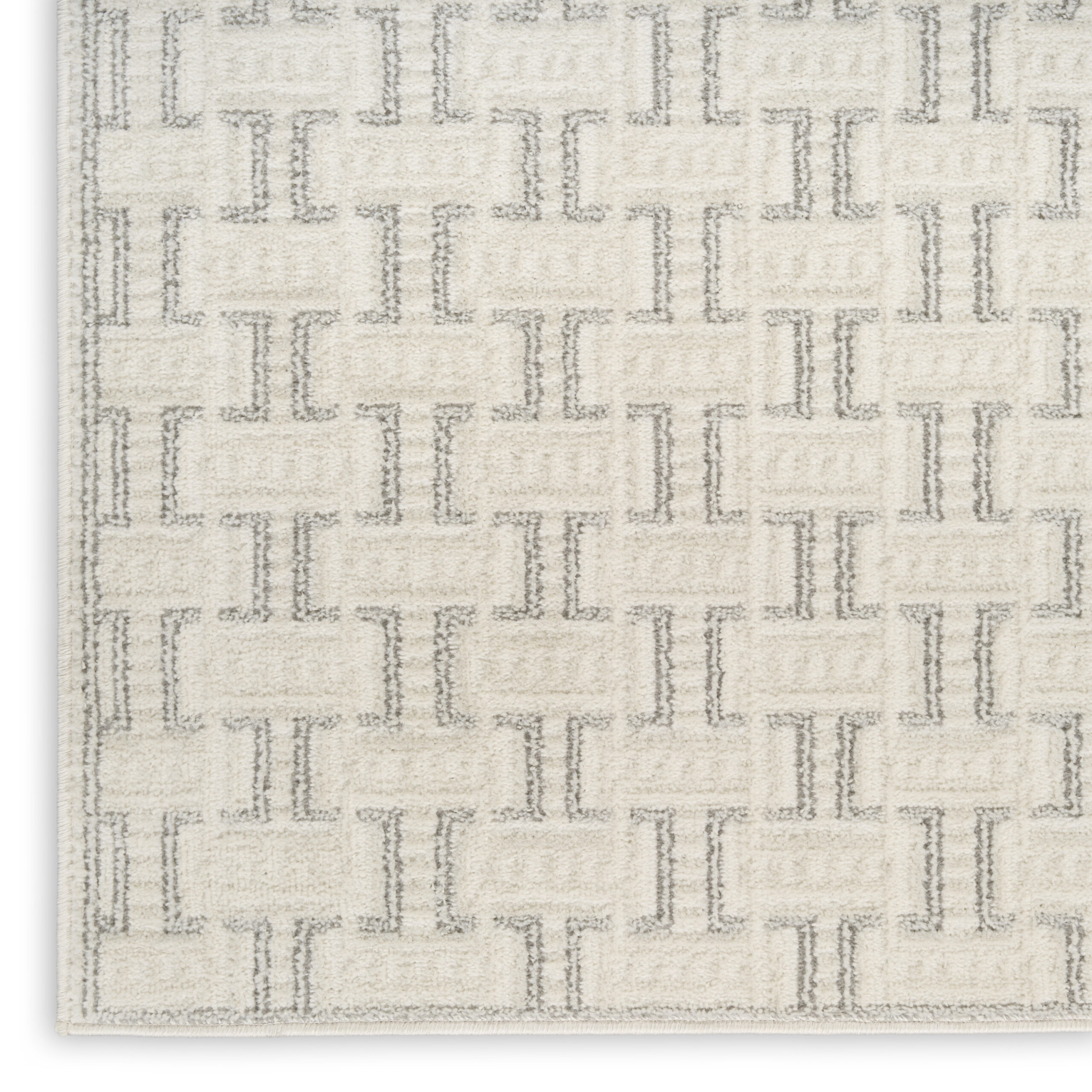 Nourison Nordic NRC01 Ivory Grey Area Rug - Image 2