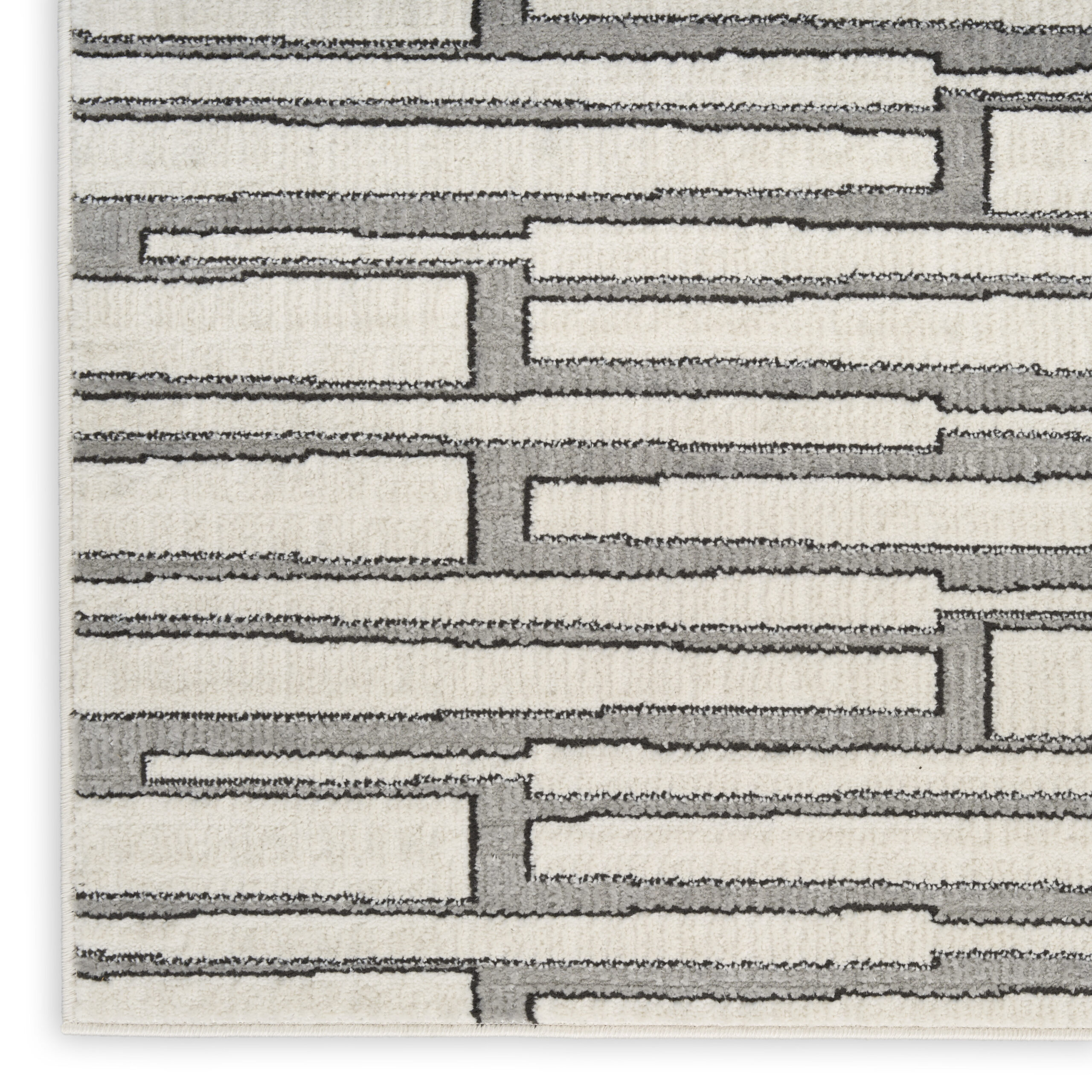 Nourison Nordic NRC02 Ivory Grey Area Rug - Image 2
