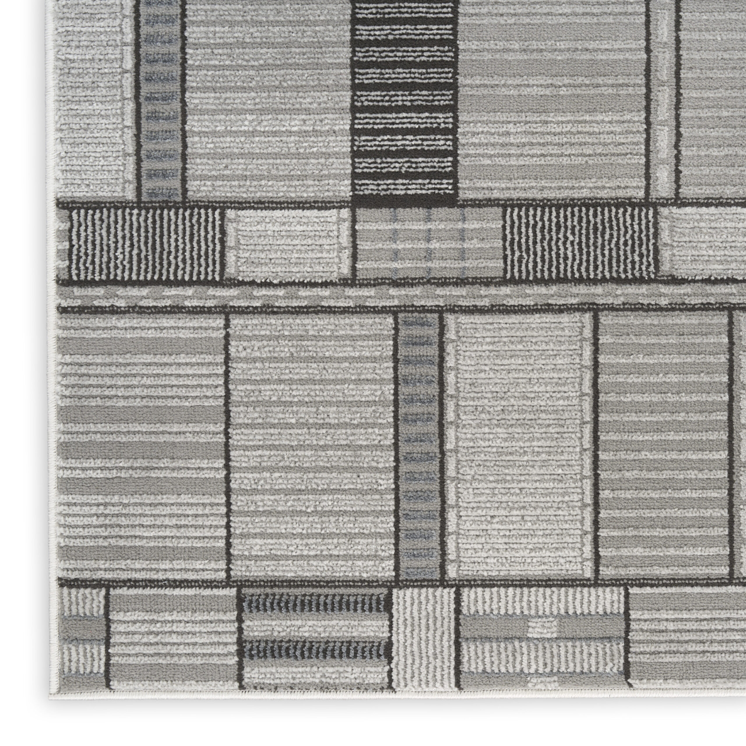 Nourison Nordic NRC04 Black Grey Area Rug - Image 2