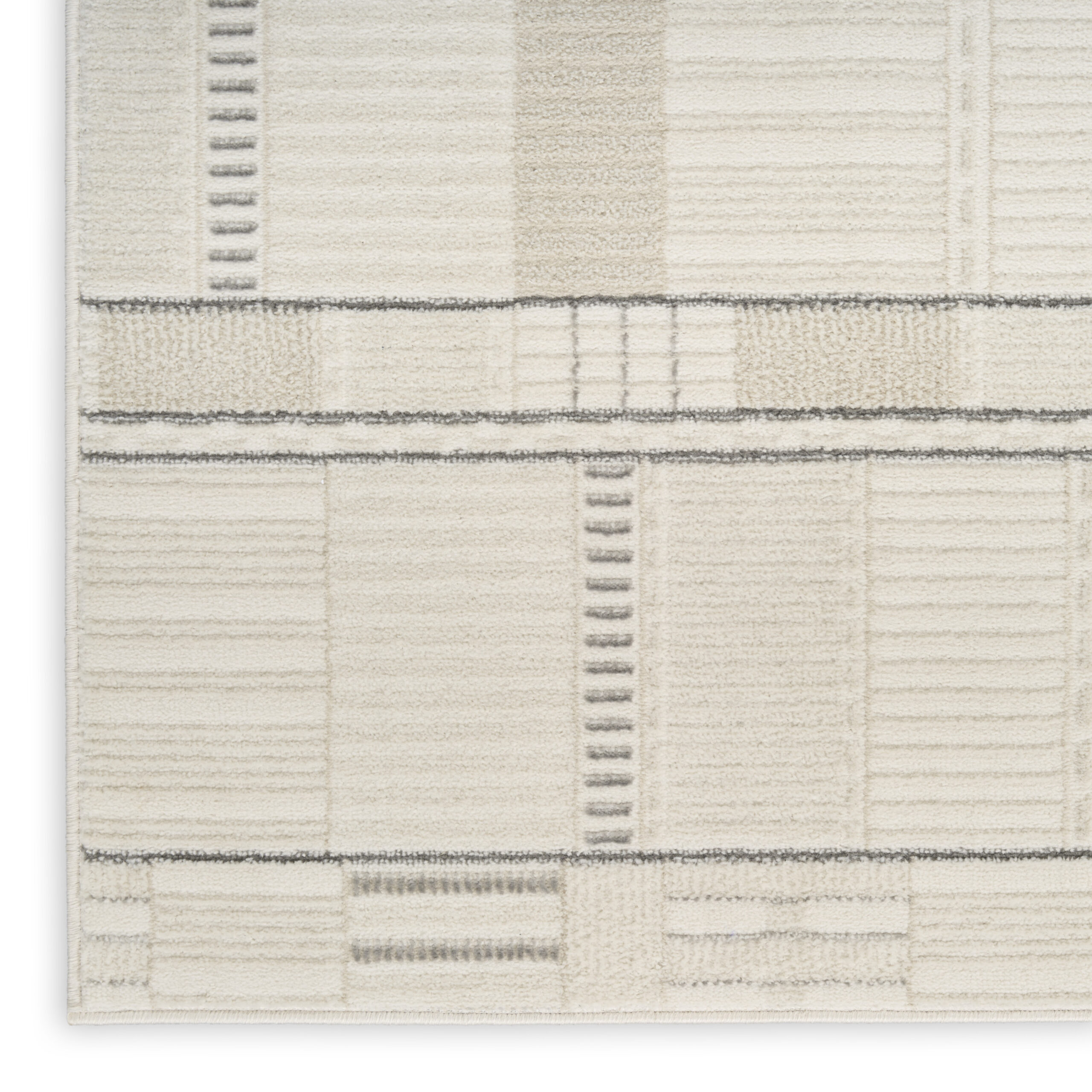 Nourison Nordic NRC04 Ivory Grey Area Rug - Image 2
