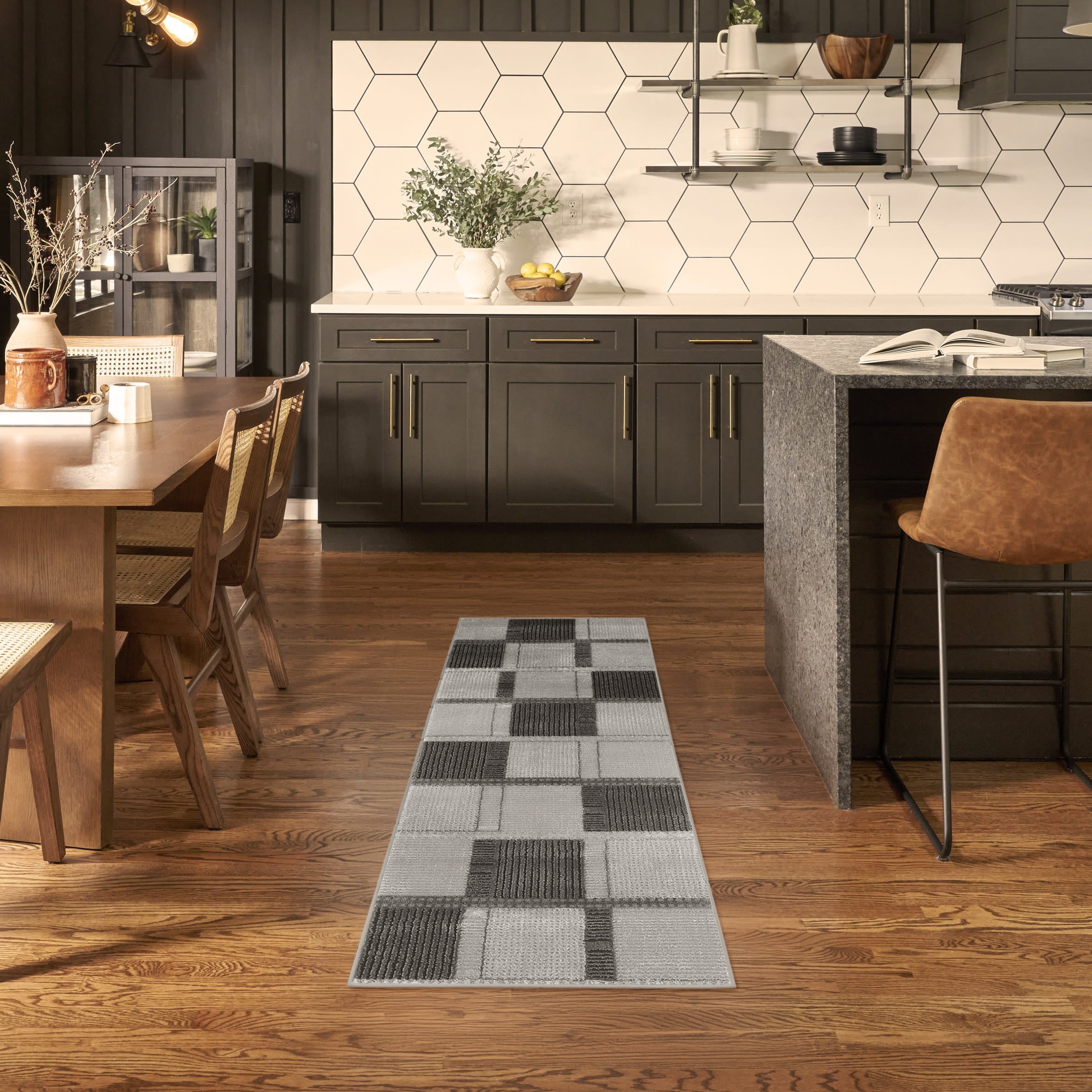 Nourison Nordic NRC09 Grey Black Area Rug - Image 5