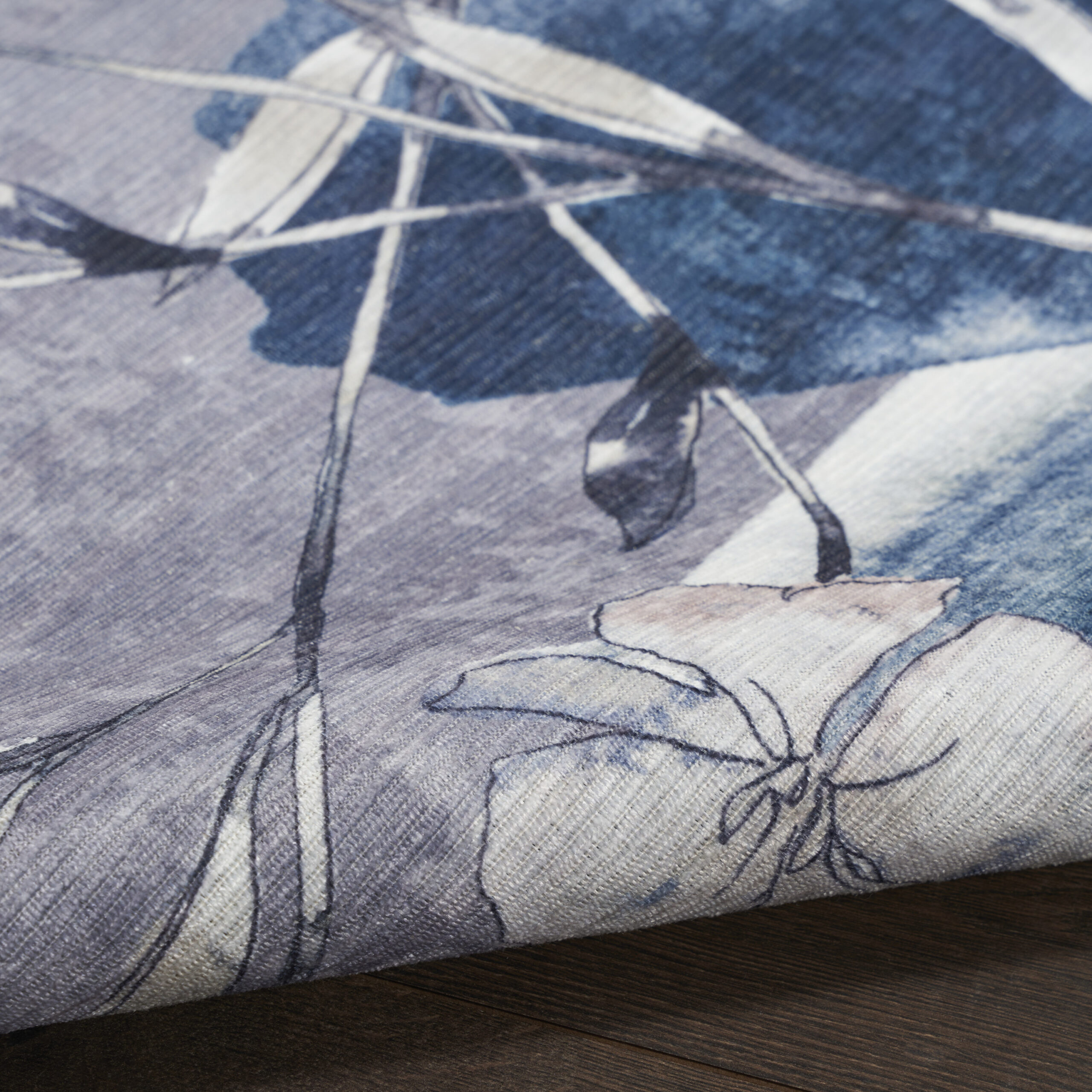 Nourison Nourison Washables NWB07 Grey Blue Area Rug - Image 3