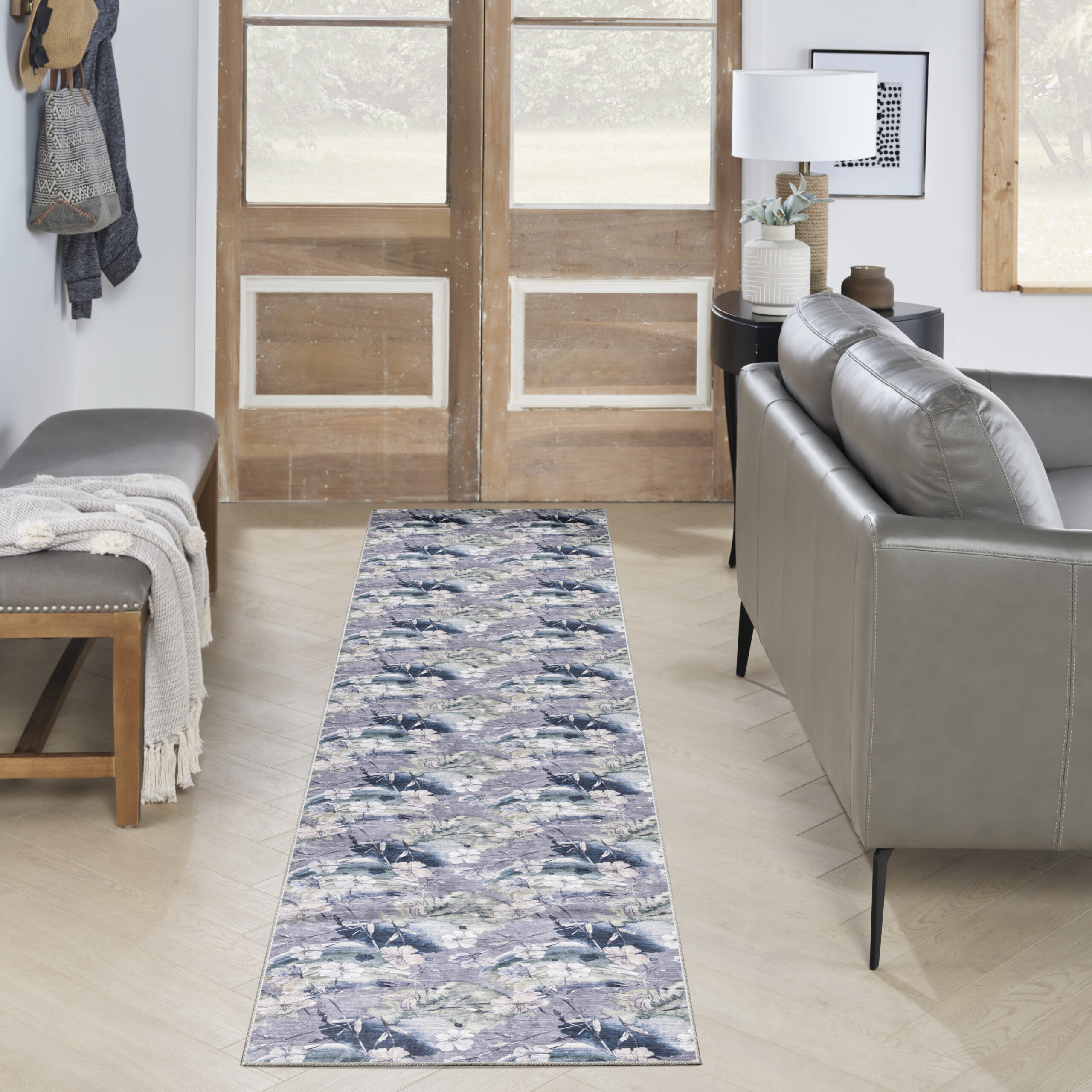 Nourison Nourison Washables NWB07 Grey Blue Area Rug - Image 5