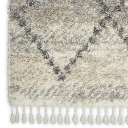 Alternative view of Nourison Oslo Shag OSL01 Ivory/Grey Area Rug