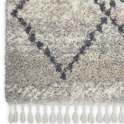Alternative view of Nourison Oslo Shag OSL01 Silver Grey Area Rug
