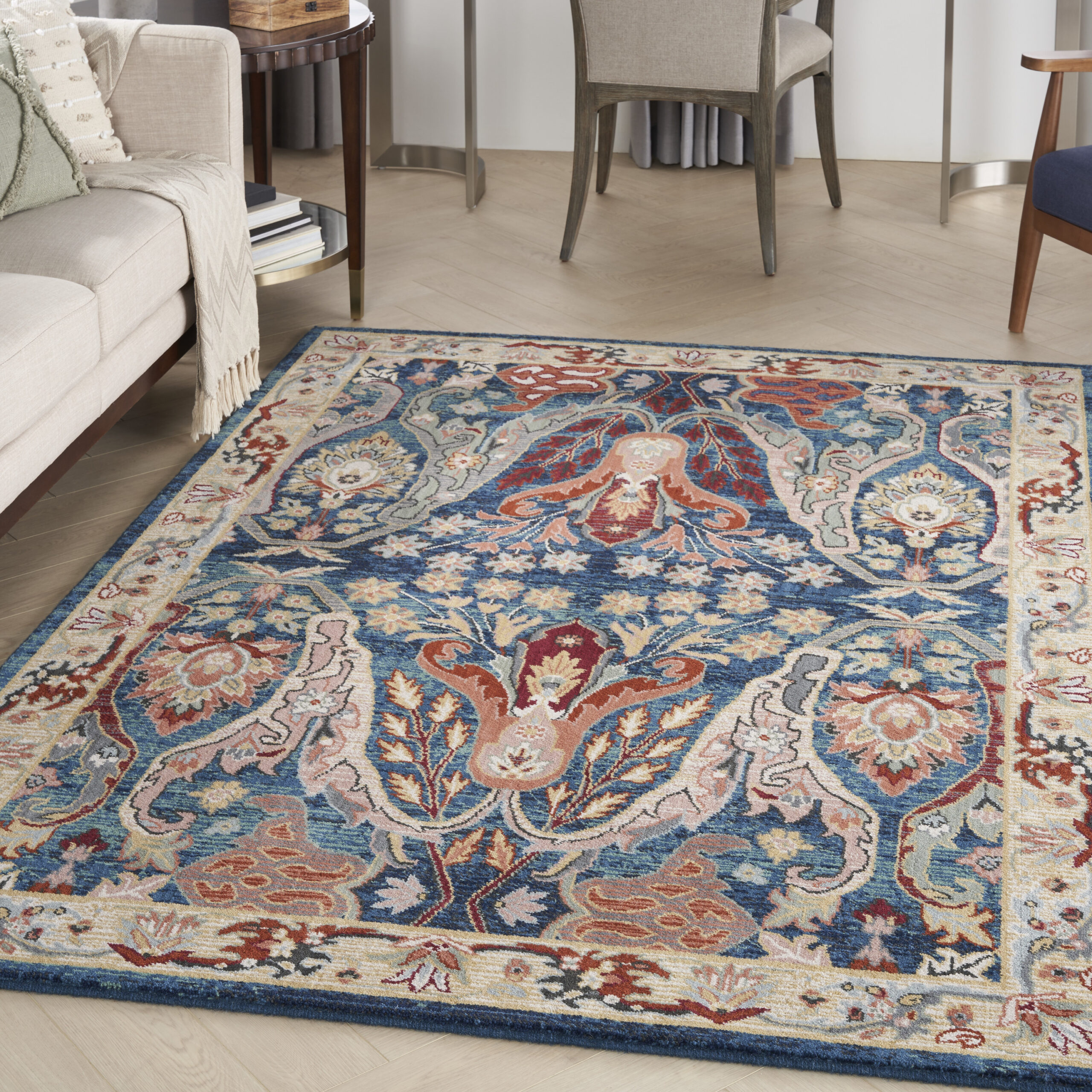 Nourison Parisa PSA06 Denim Multicolor Area Rug - Image 5