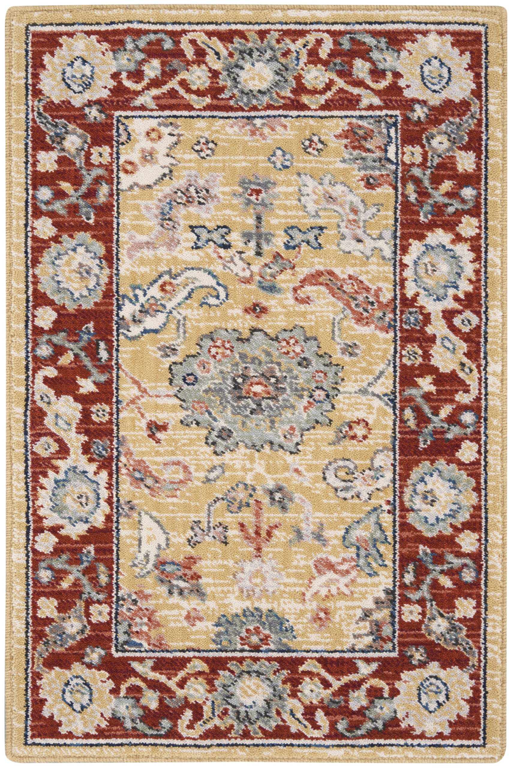Nourison Parisa PSA07 Gold Brick Area Rug
