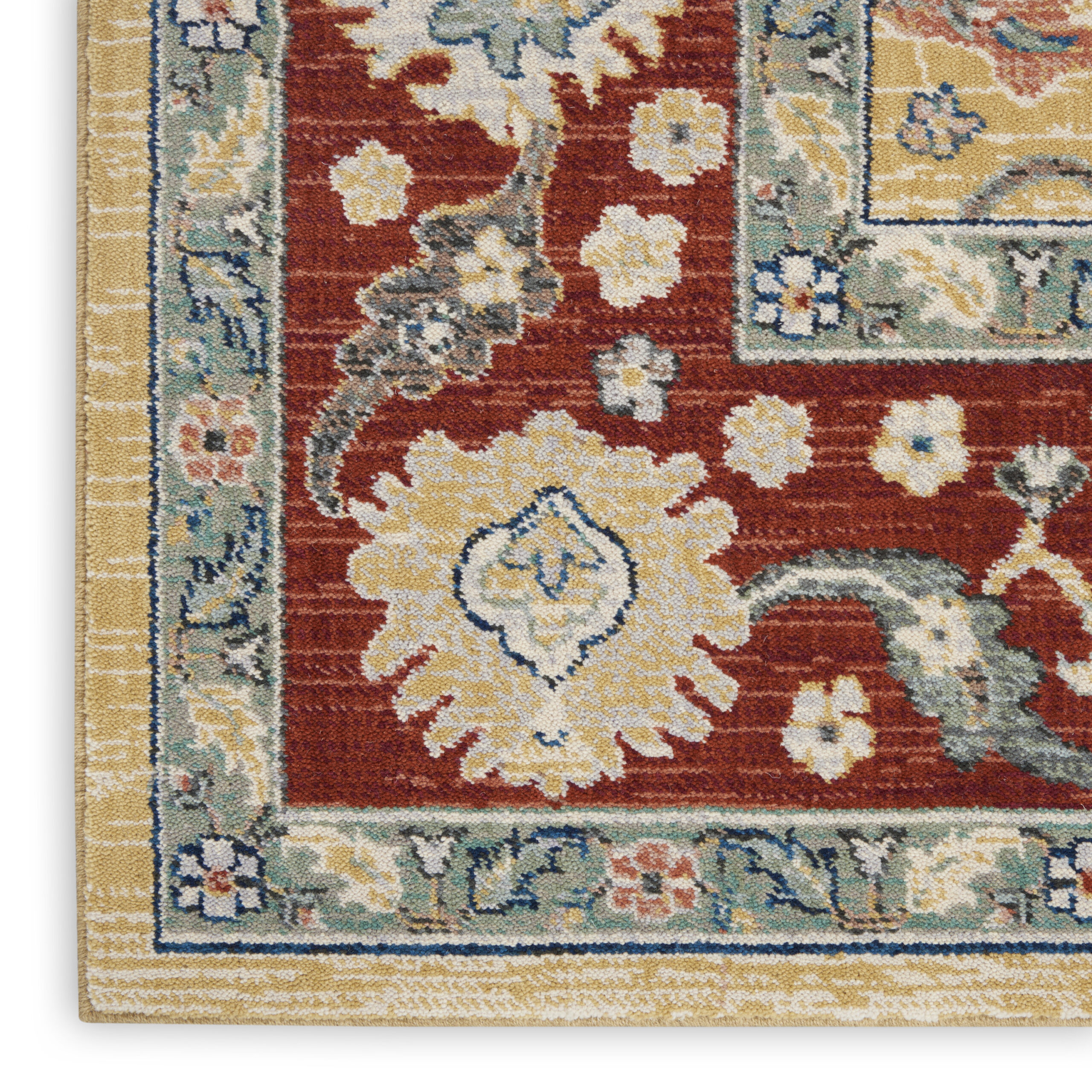 Nourison Parisa PSA07 Gold Brick Area Rug - Image 2