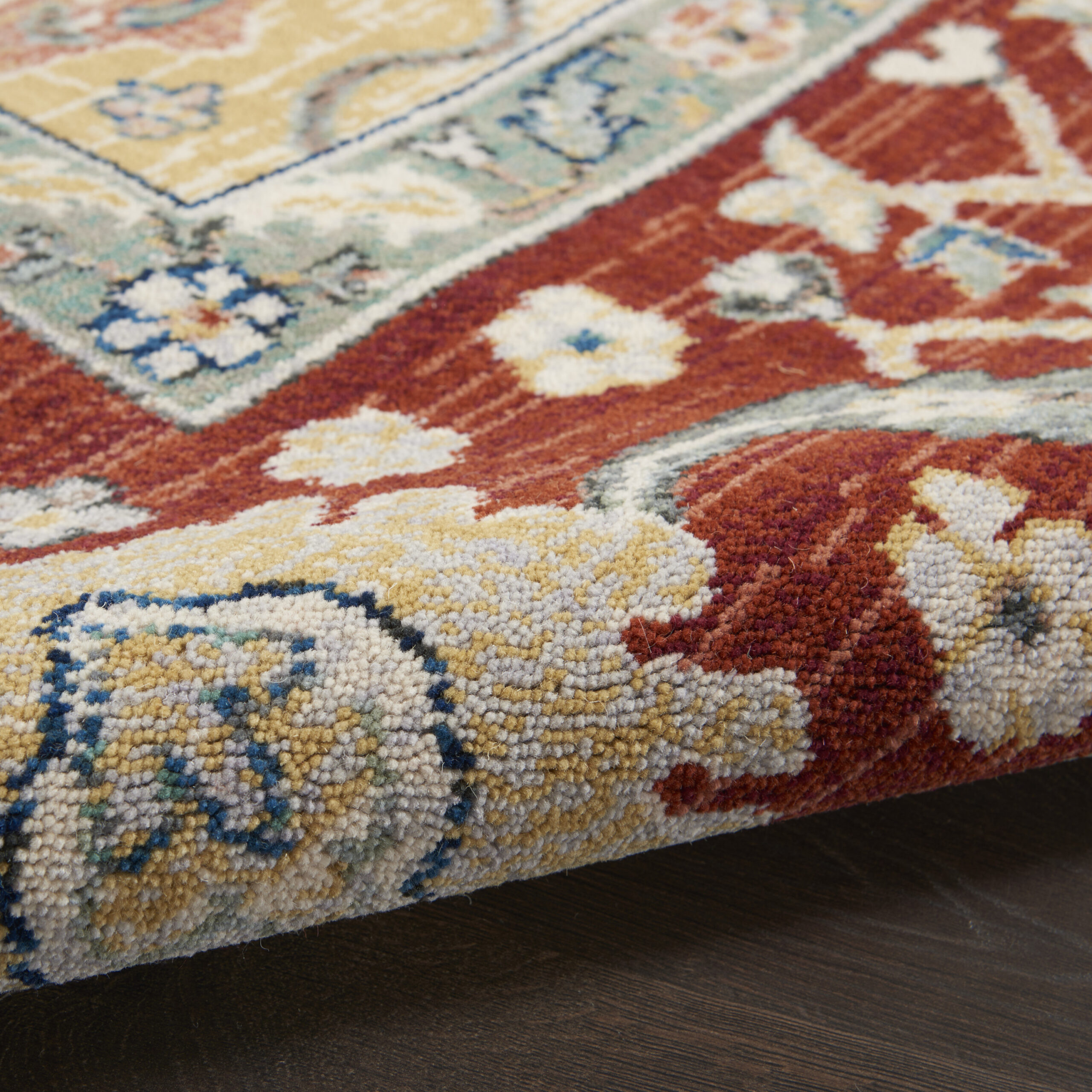 Nourison Parisa PSA07 Gold Brick Area Rug - Image 3