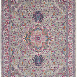 Nourison Passion PSN20 Light Grey Pink Area Rug