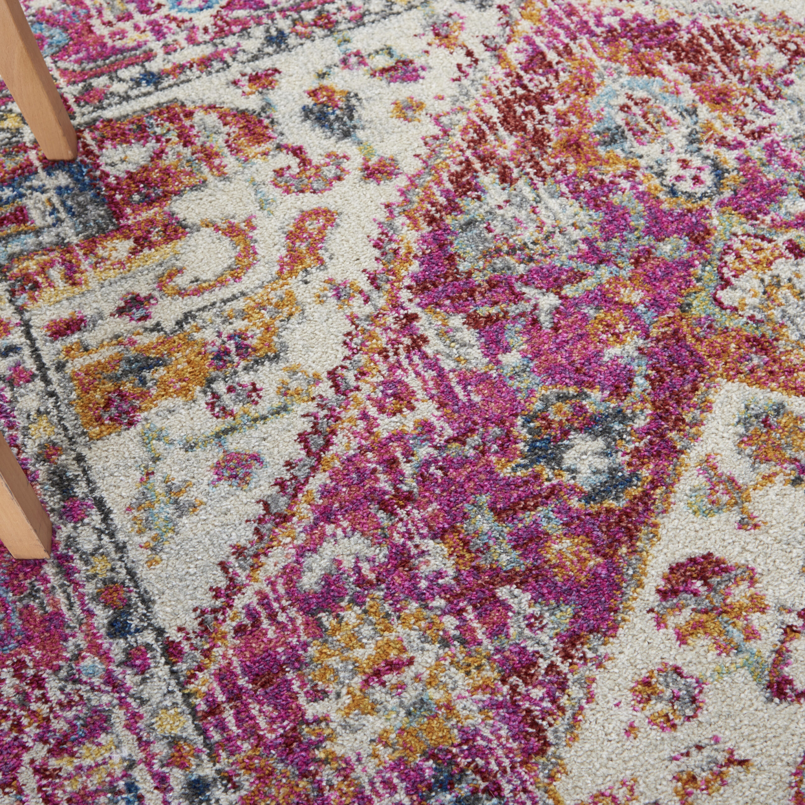 Nourison Passion PSN23 Ivory Pink Area Rug - Image 6