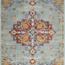 Nourison Passion PSN52 Aqua Multicolor Area Rug