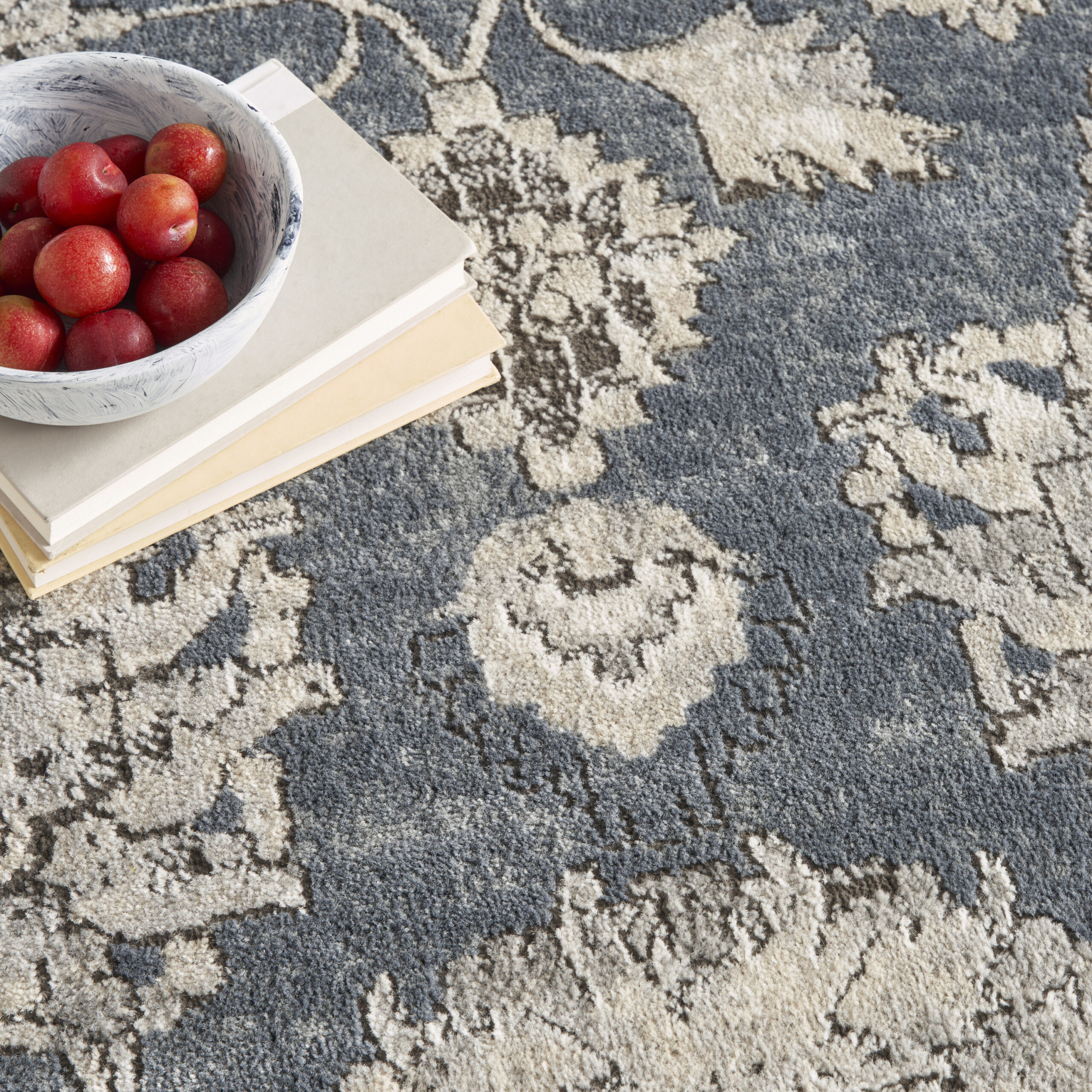 Nourison Quarry QUA06 Blue Beige Area Rug - Image 6