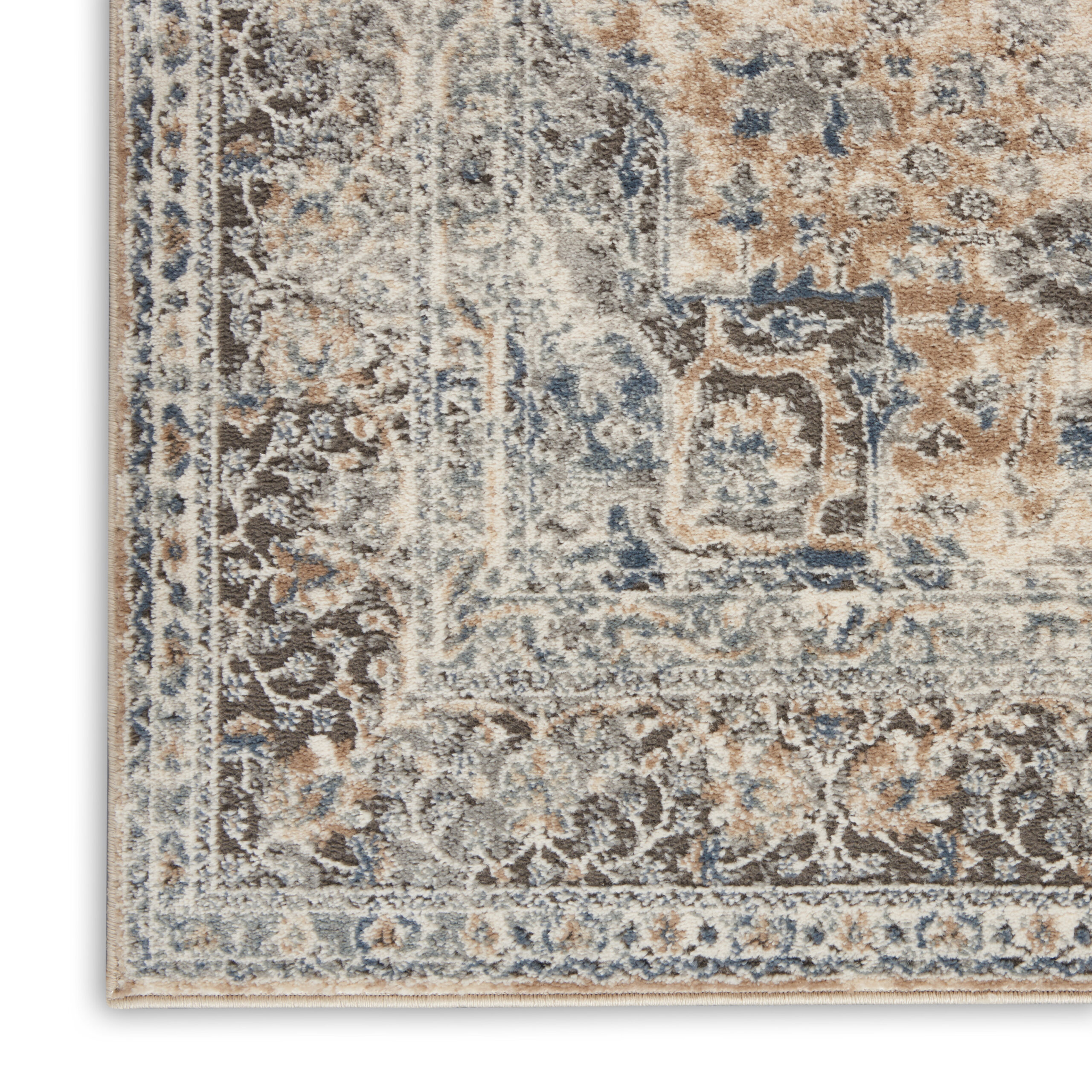 Nourison Quarry QUA07 Beige Grey Area Rug - Image 2