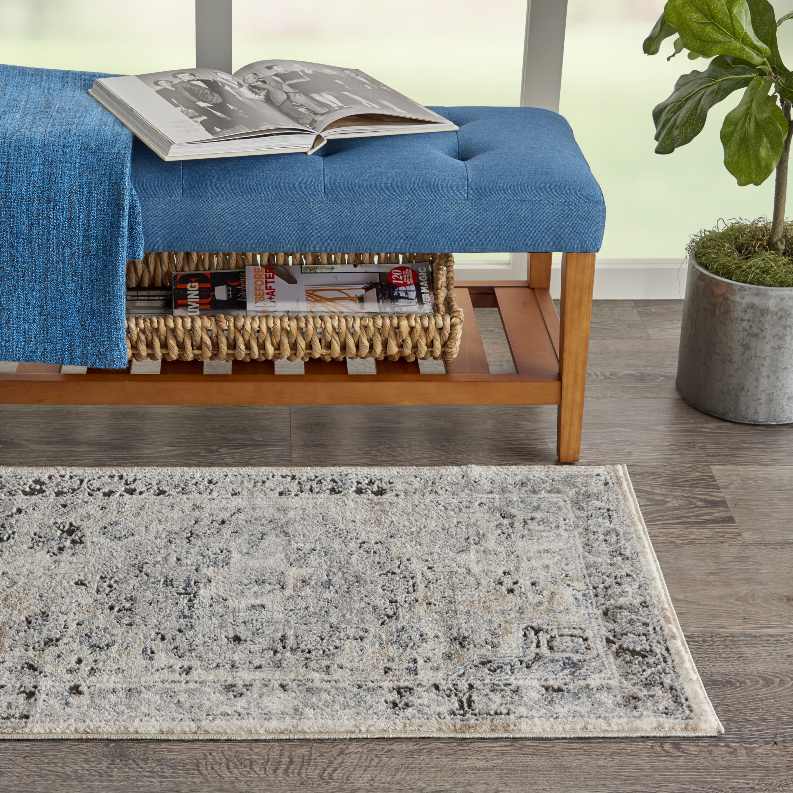 Nourison Quarry QUA07 Beige Grey Area Rug - Image 5
