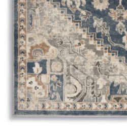 Alternative view of Nourison Quarry QUA08 Ivory Blue Area Rug