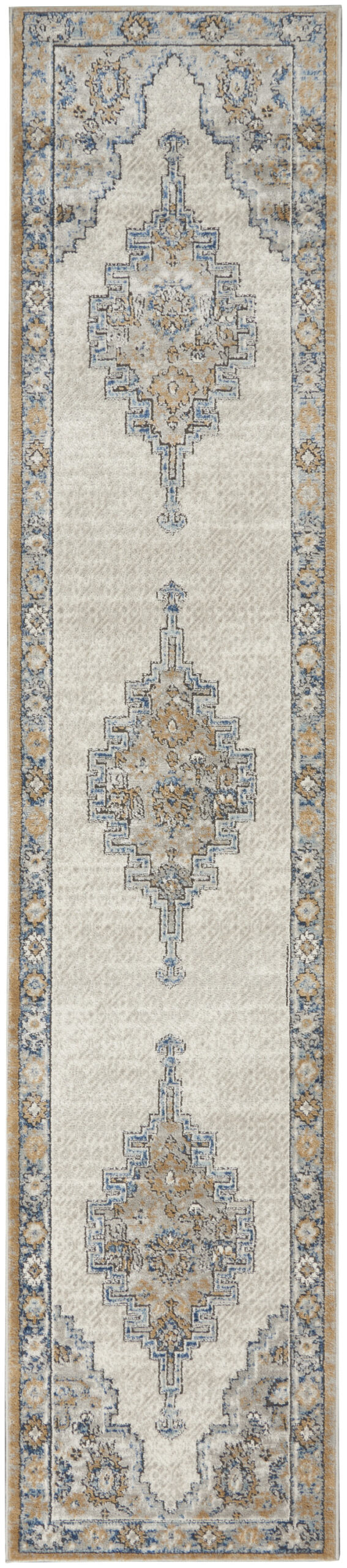 Nourison Quarry QUA09 Grey Light Blue Area Rug