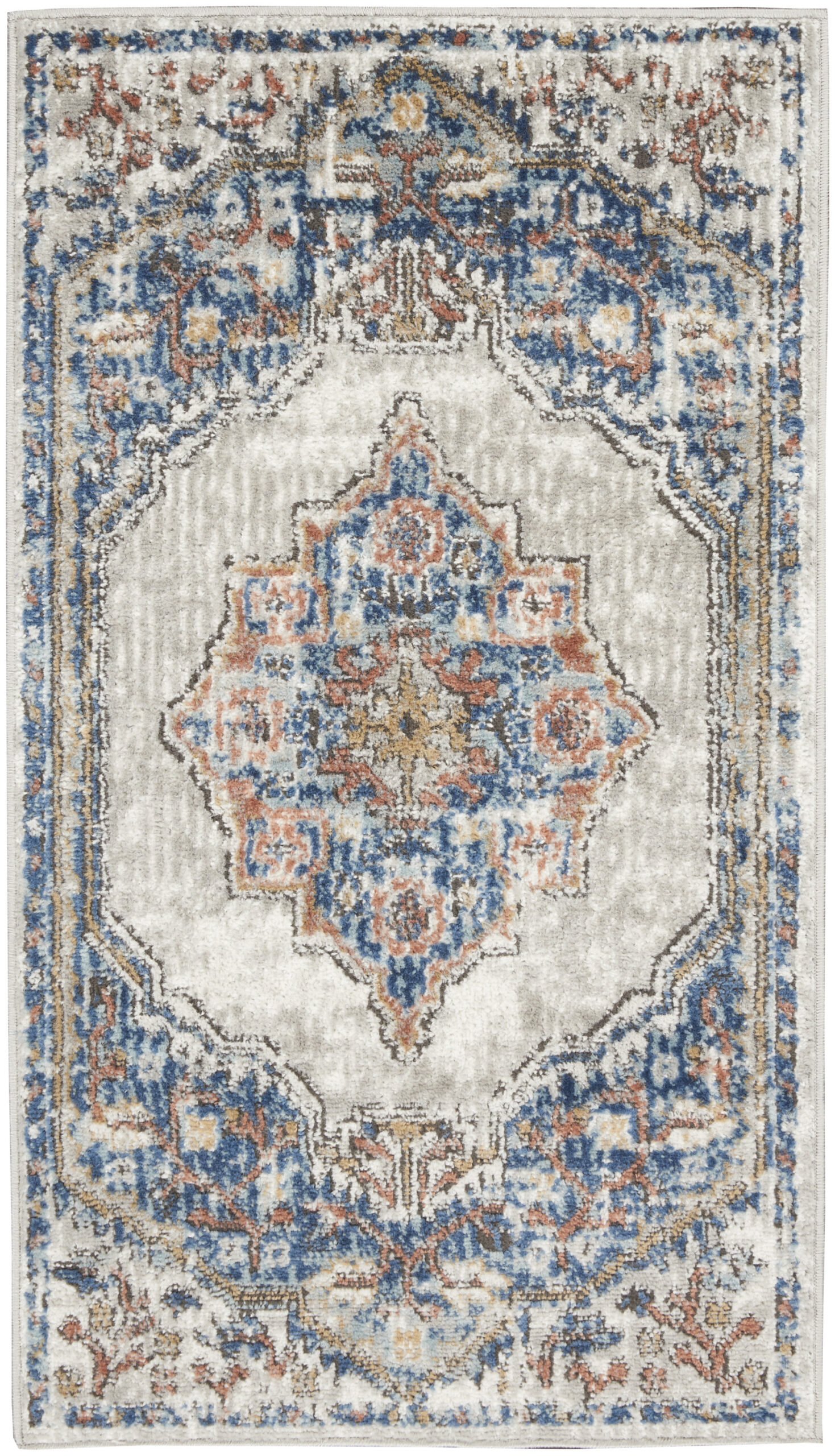 Nourison Quarry QUA12 Blue Grey Area Rug